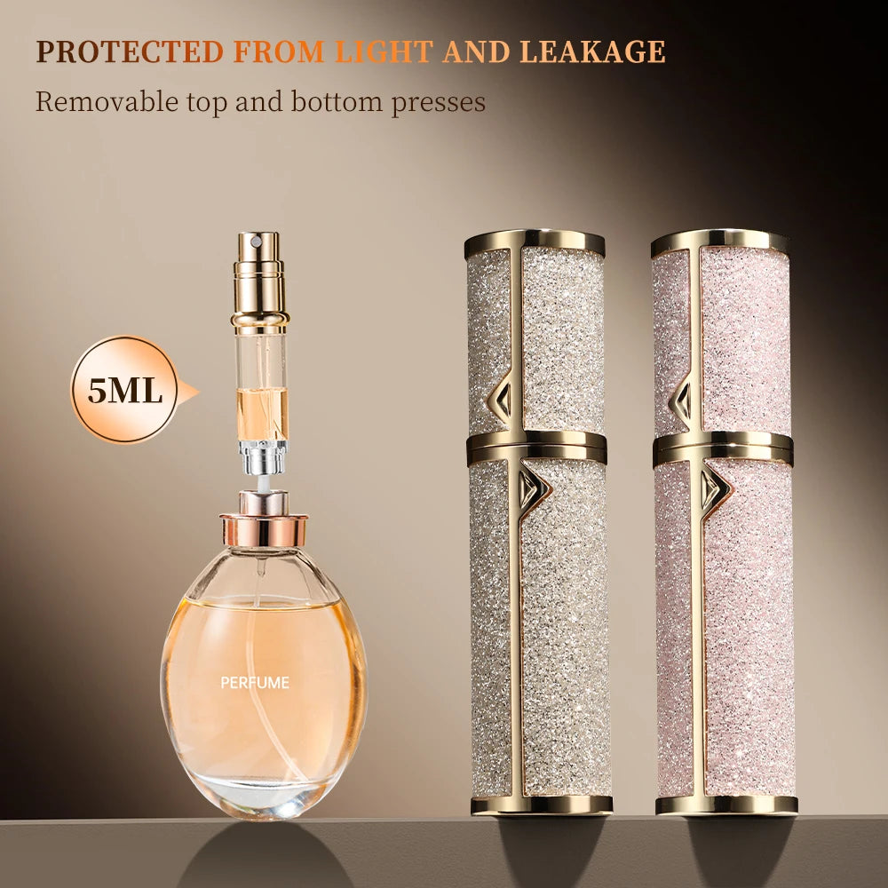 5ml Portable Leather Perfume Bottle - Refillable Travel Spray