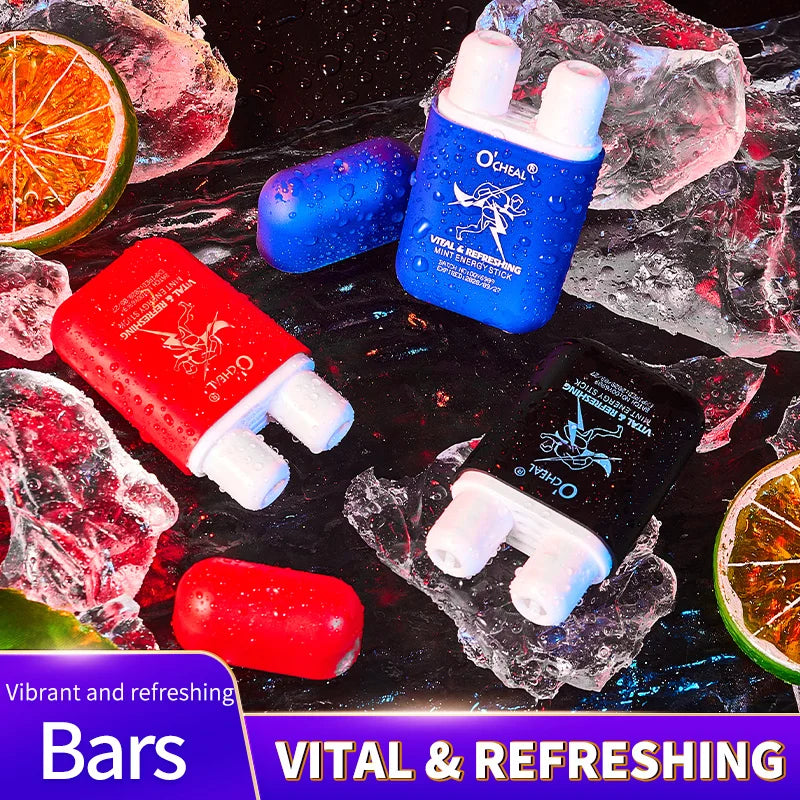 O'cheal Energy Stick by amzzonstore with double holes, fresh mint scent, energizing vapors for fatigue relief and refreshment
