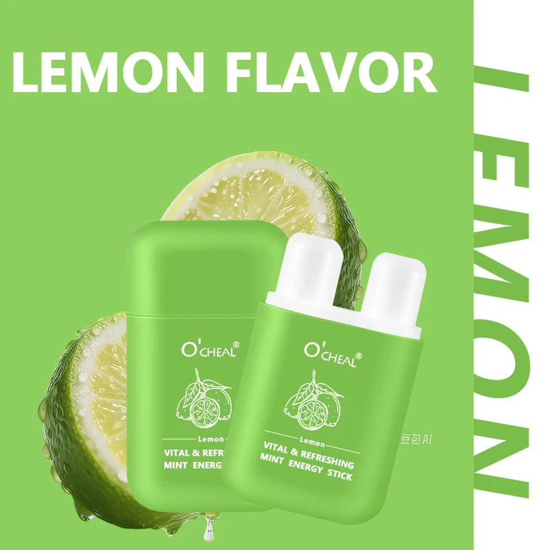 O'cheal Energy Stick by amzzonstore with fresh mint scent, featuring double holes for energizing vapors and fatigue relief.