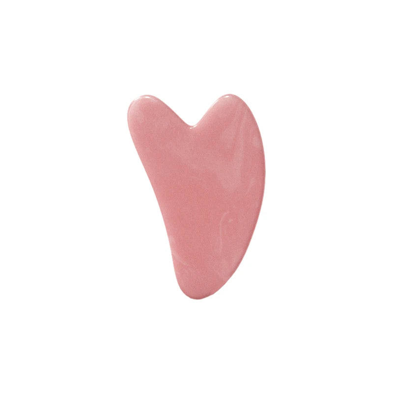 Resin facial roller and gua sha scraping board set for face, neck, and eye massage, promoting skin wellness and relaxation.