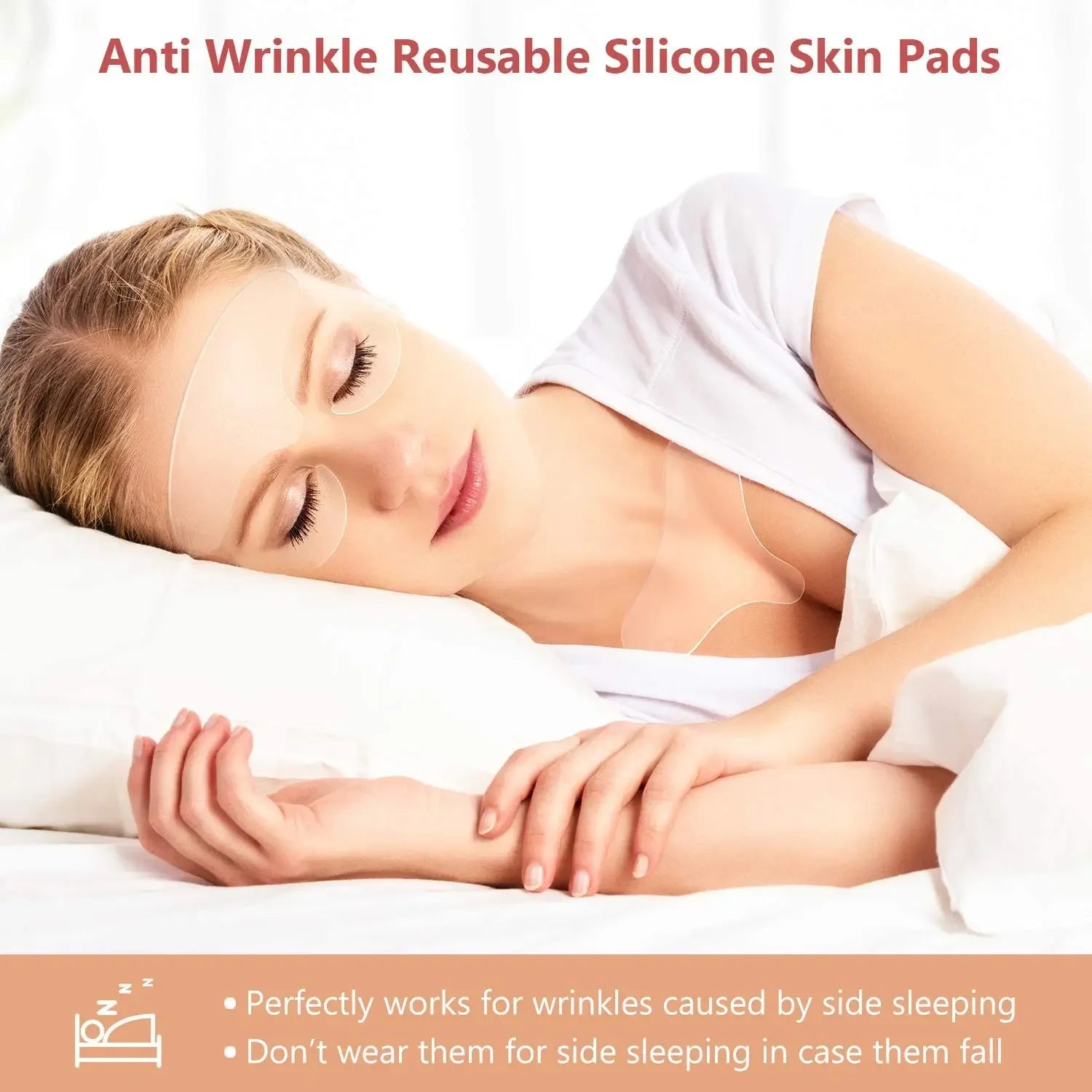 Reusable silicone anti-wrinkle pad for face and neck, skin lifting and anti-aging facial beauty tool from amzzonstore.