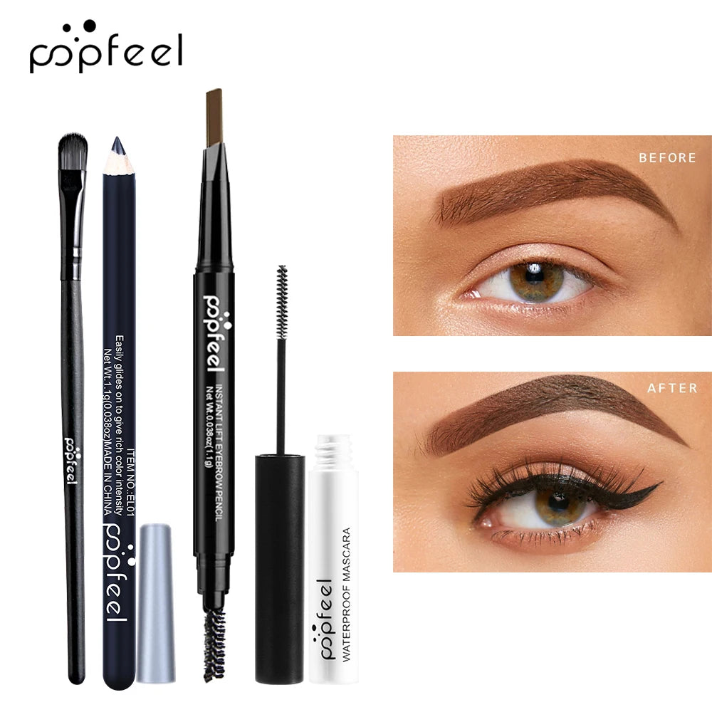Popfeel All-in-One Eye Makeup Gift Set with eyeshadow palette, mascara, eyeliner, and eyebrow pencil from amzzon.store.