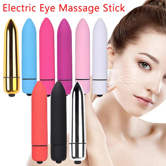 Amzzonstore portable vibrating eye massager with waterproof design, USB charging, for eye fatigue relief and beauty treatment.