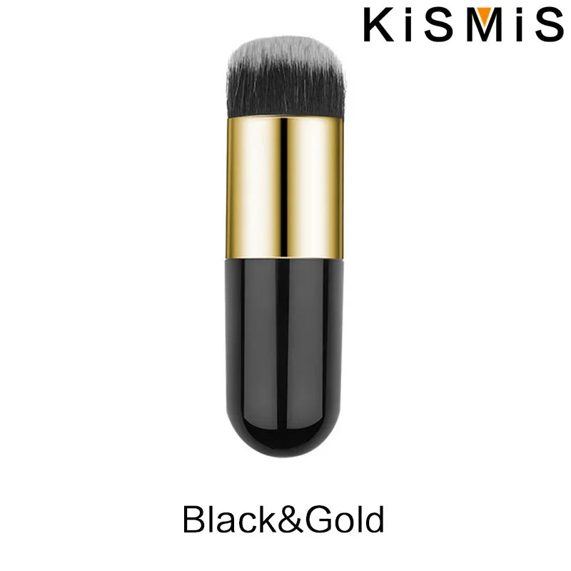 Set of professional flat cream makeup brushes from amzzonstore with face, cheek, contour, blush, and foundation brushes for flawless application.
