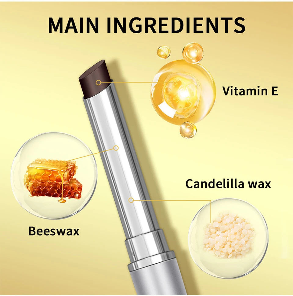 Set of four honey-colored lip balm sticks by amzzonstore, moisturizing and nourishing lip care with long-lasting plumping effect.