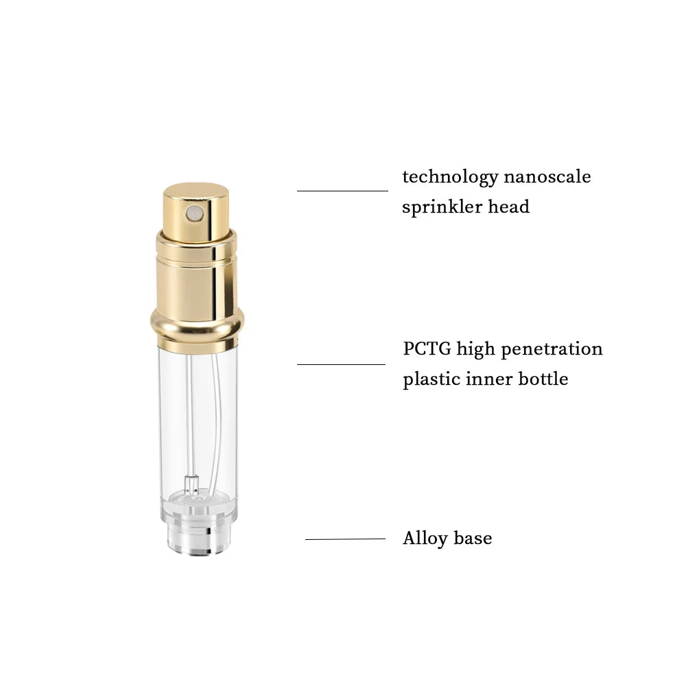 Portable 5ML leather perfume atomizer by amzzonstore, compact refillable spray bottle for travel and personal fragrance.