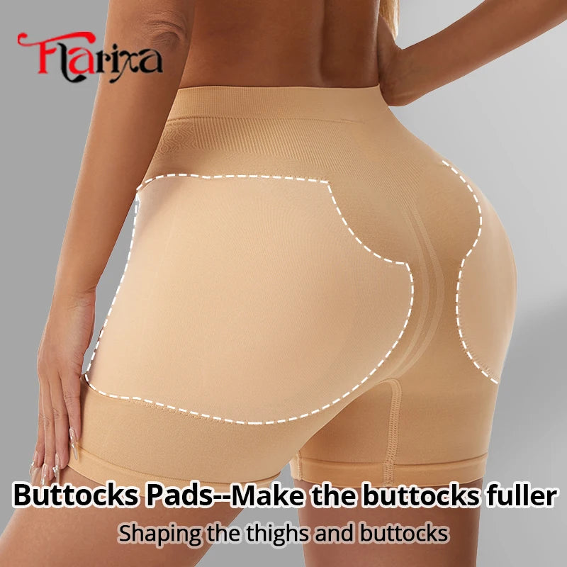 Flarixa high-waist butt lifter panties by amzzon.store featuring tummy control, shapewear shorts with removable pads for hip dip.