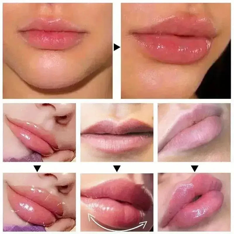 Amzzonstore ginger and mint lip plumper oil and serum for fuller, smoother, and youthful lips, displayed in a sleek bottle.