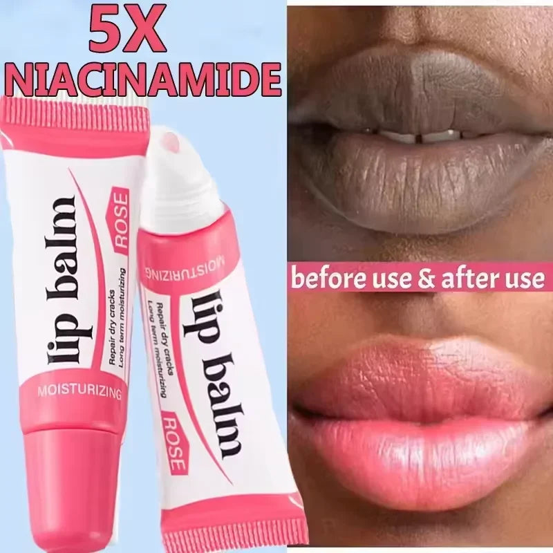 Amzzonstore melanin lip mask in a jar, featuring a nourishing exfoliating lip care serum to fade dark lips and smooth lip lines.