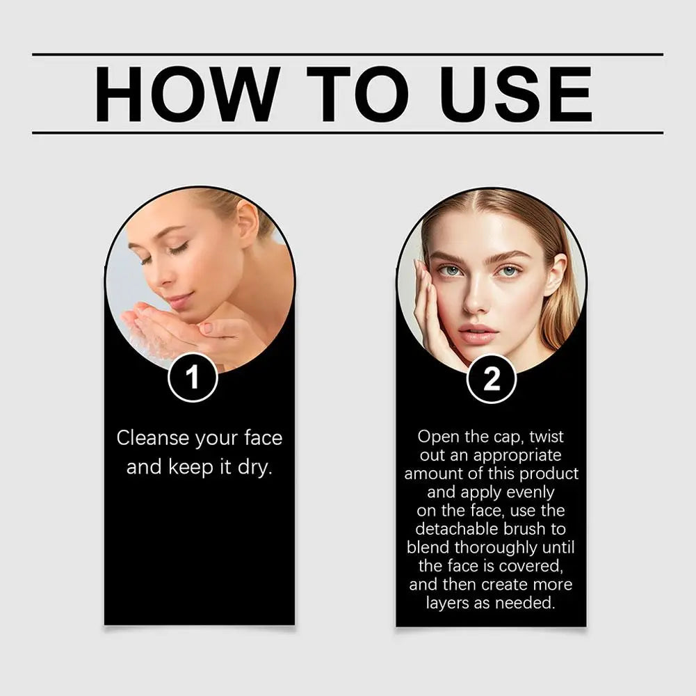Amzzonstore 2-in-1 color-changing foundation stick with liquid, lightweight, moisturizing, and brightening formula for all skin types