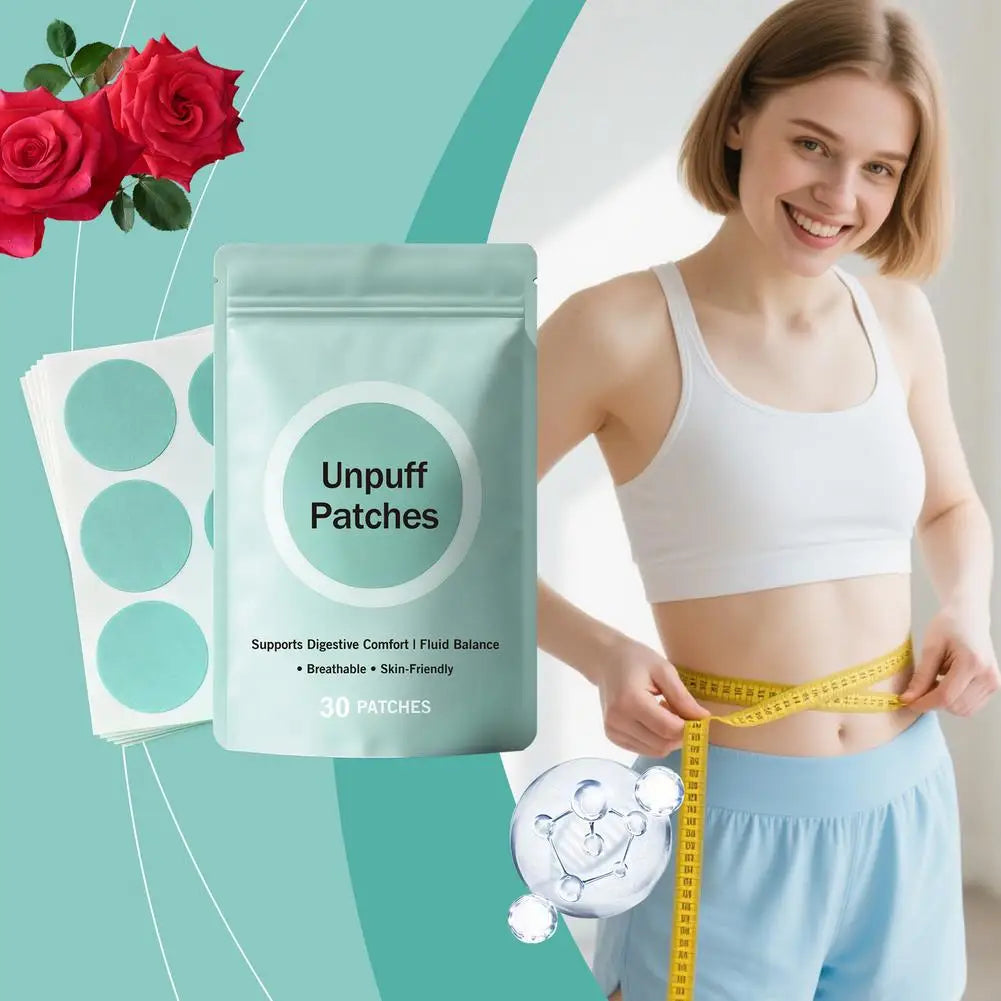 Unpuff Weight Management Patches by amzzon.store, natural appetite suppressant and digestive comfort slimming stickers, 30 pieces