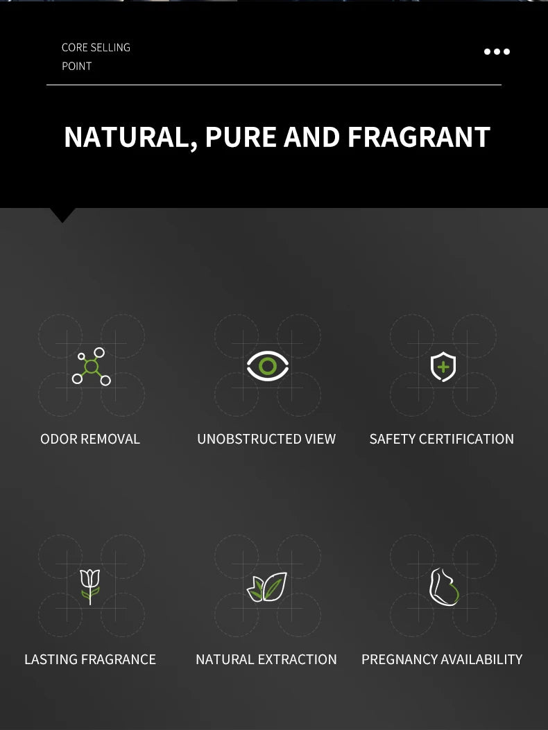 Amzzonstore car perfume air freshener for vehicle interior, long-lasting fragrance to keep car smelling fresh and charming.
