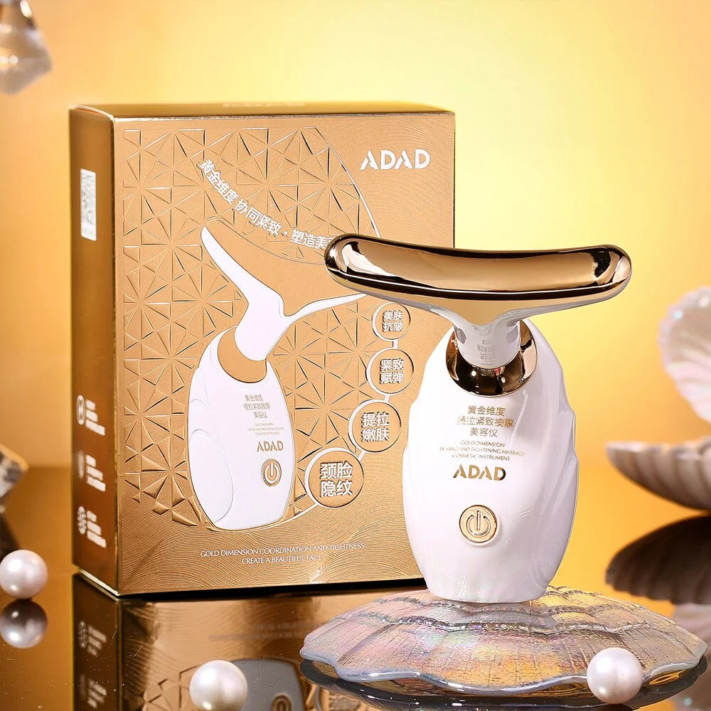 Microcurrent face and neck lifting device by amzzon.store with sonic vibration for anti-aging skin rejuvenation and facial massage.