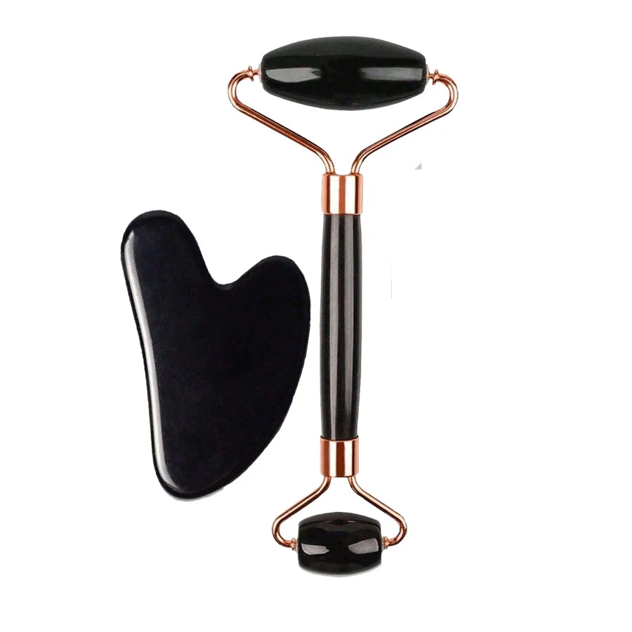 Set of 1/2/3 pcs ice face rollers and GuaSha facial massage tools for skincare, lifting, and contouring by amzzonstore.
