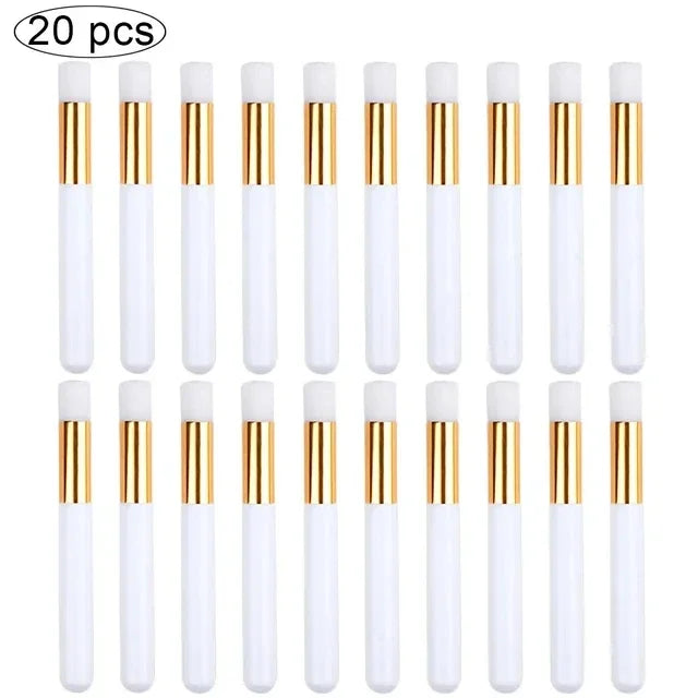 Set of 10/20/50 eyelash cleaning brushes from amzzonstore, designed for lash extension cleaning and pore blackhead removal.
