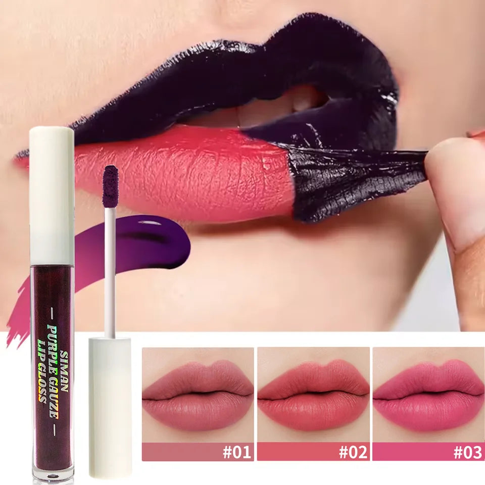 Amzzon.store JUJU DREAM 3-Piece Peel Off Lip Stain Set with pink long-lasting waterproof lip gloss and transfer-proof lip makeup