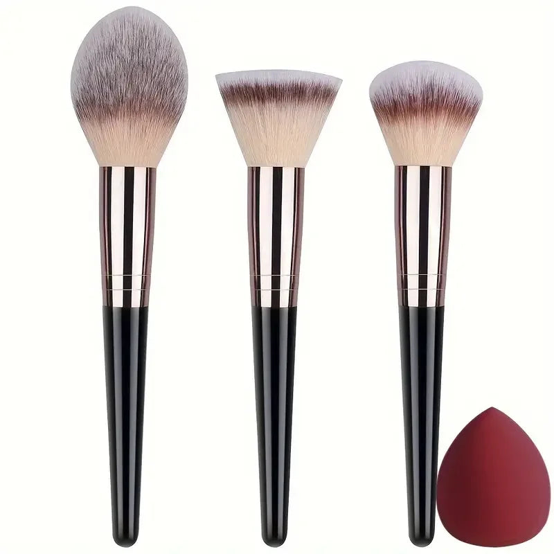 Set of 20 professional makeup brushes including eyeshadow, foundation, concealer, blush, and kabuki brushes by amzzonstore.