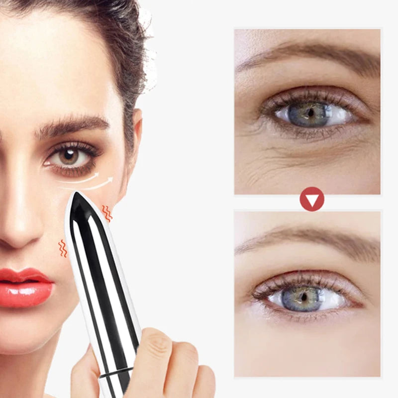 Portable amzzonstore vibrating eye massager with waterproof design, featuring a single channel for eye fatigue relief and relaxation.