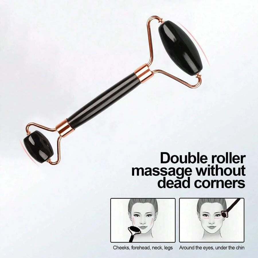 Set of 1/2/3 ice face rollers and GuaSha face tools for skincare, facial massage, lifting, and contouring by amzzonstore.