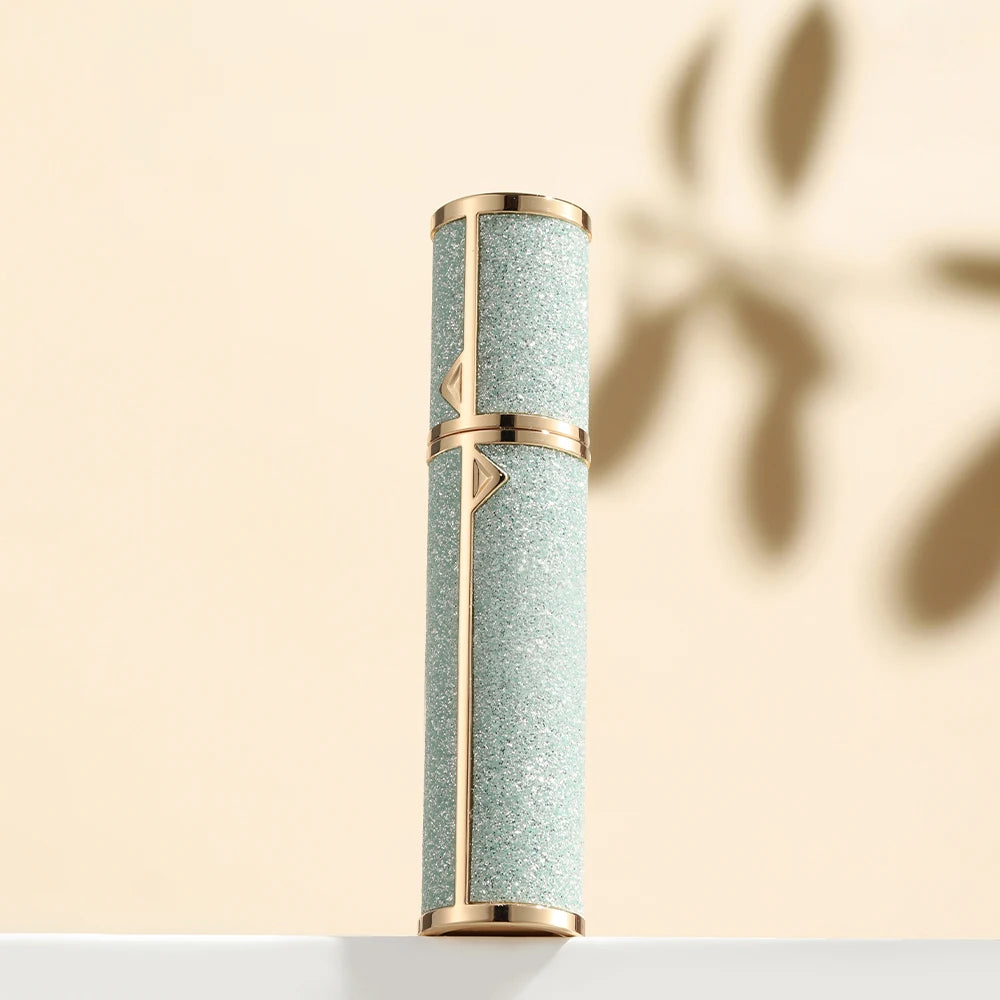 Portable 5ML leather perfume atomizer from amzzonstore, refillable travel spray bottle with compact design for on-the-go fragrance.
