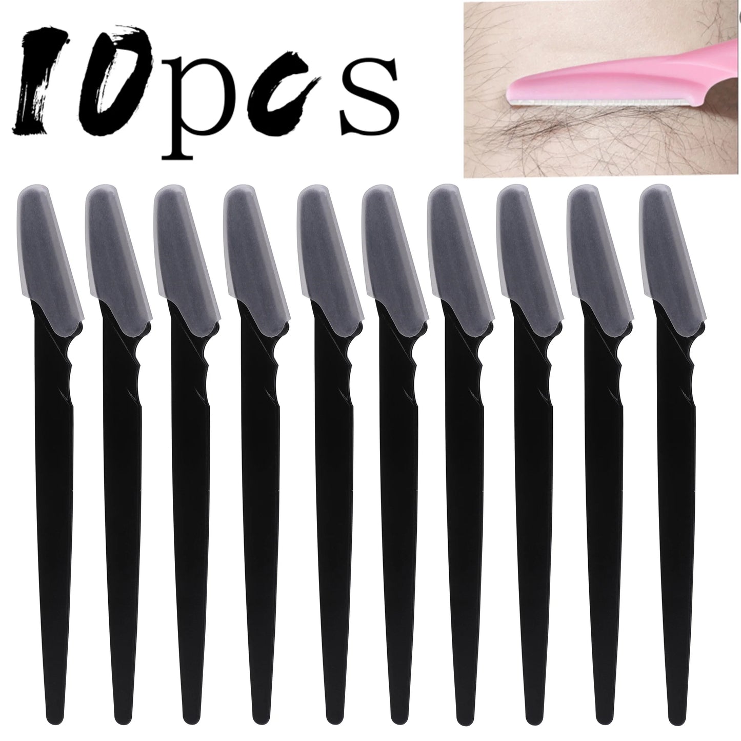 Amzzon.store eyebrow and face razor set for women and men with protective cover, safe dermaplaning shaver for facial hair removal