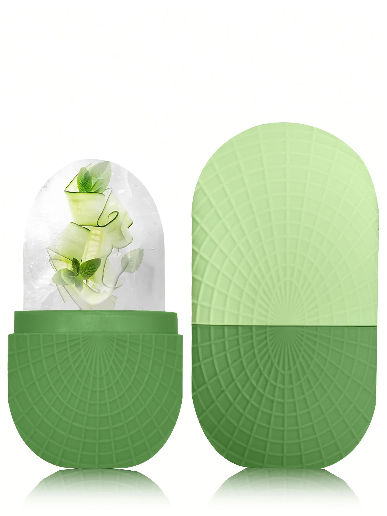 Silicone ice roller for face and eyes by amzzonstore, cooling, reusable facial skin care tool with leak-proof design.