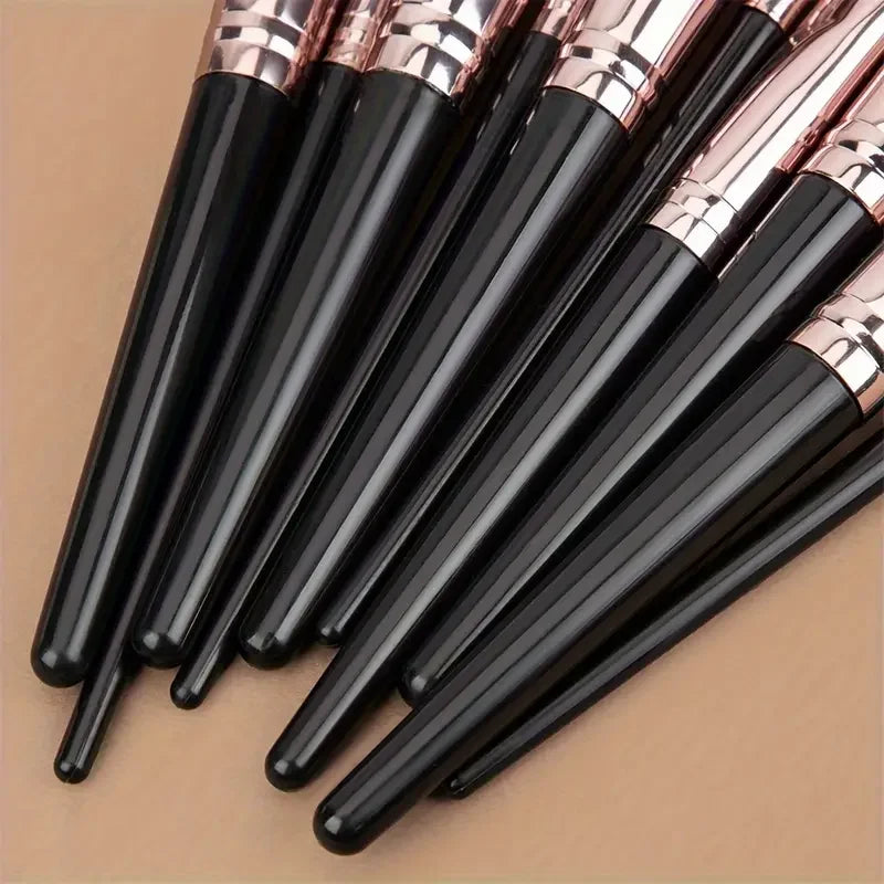 Set of 20 professional makeup brushes including eyeshadow, blush, foundation, and concealer brushes from amzzonstore, soft and fluffy.