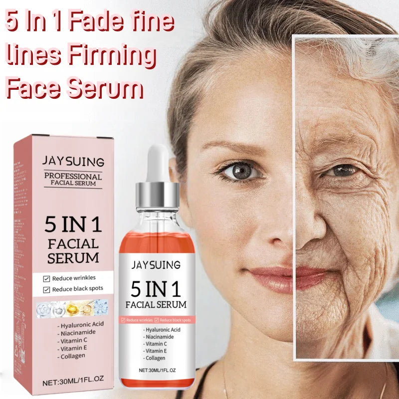 Jaysuing 5-in-1 face serum bottle with dropper, anti-aging and hydrating serum for wrinkles and dark spots by amzzon.store