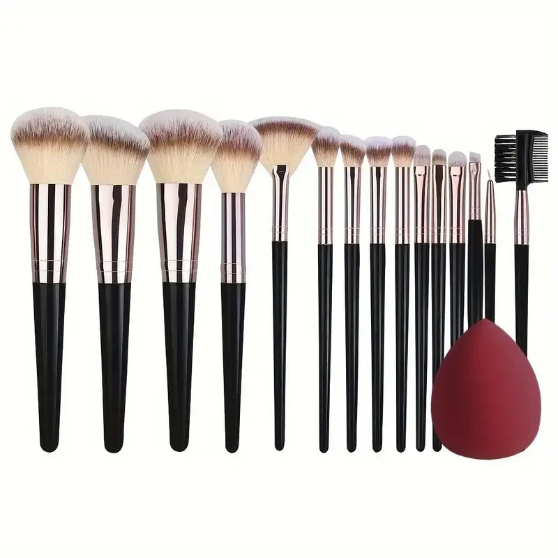 Set of 20 professional makeup brushes including eyeshadow, foundation, concealer, blush, and kabuki brushes for women by amzzonstore