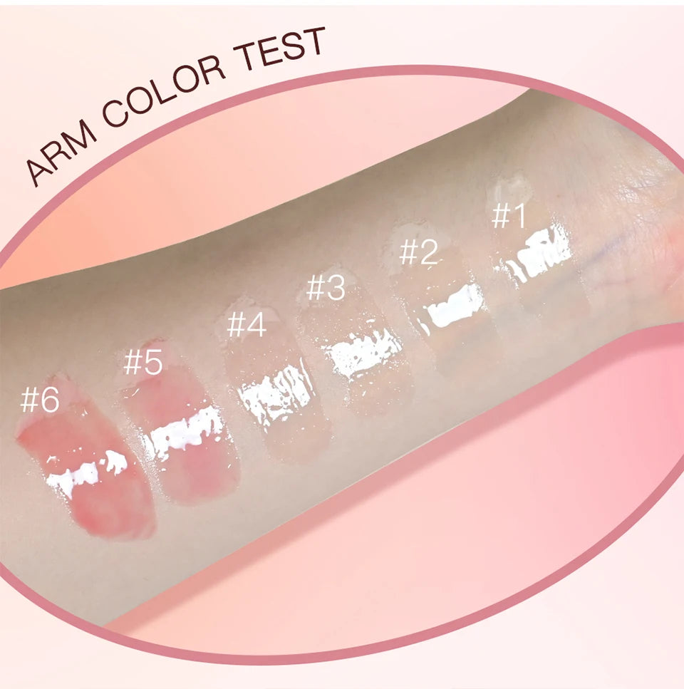 Amzzonstore Lakerain Lip Plumper Gloss Oil showing glossy, volumizing lip oil with moisturizing and hydrating properties.