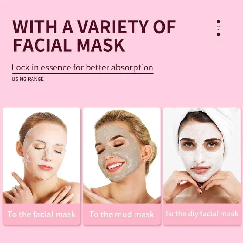Disposable plastic full face cleaner masks with neck stickers, transparent facial beauty masks from amzzonstore.