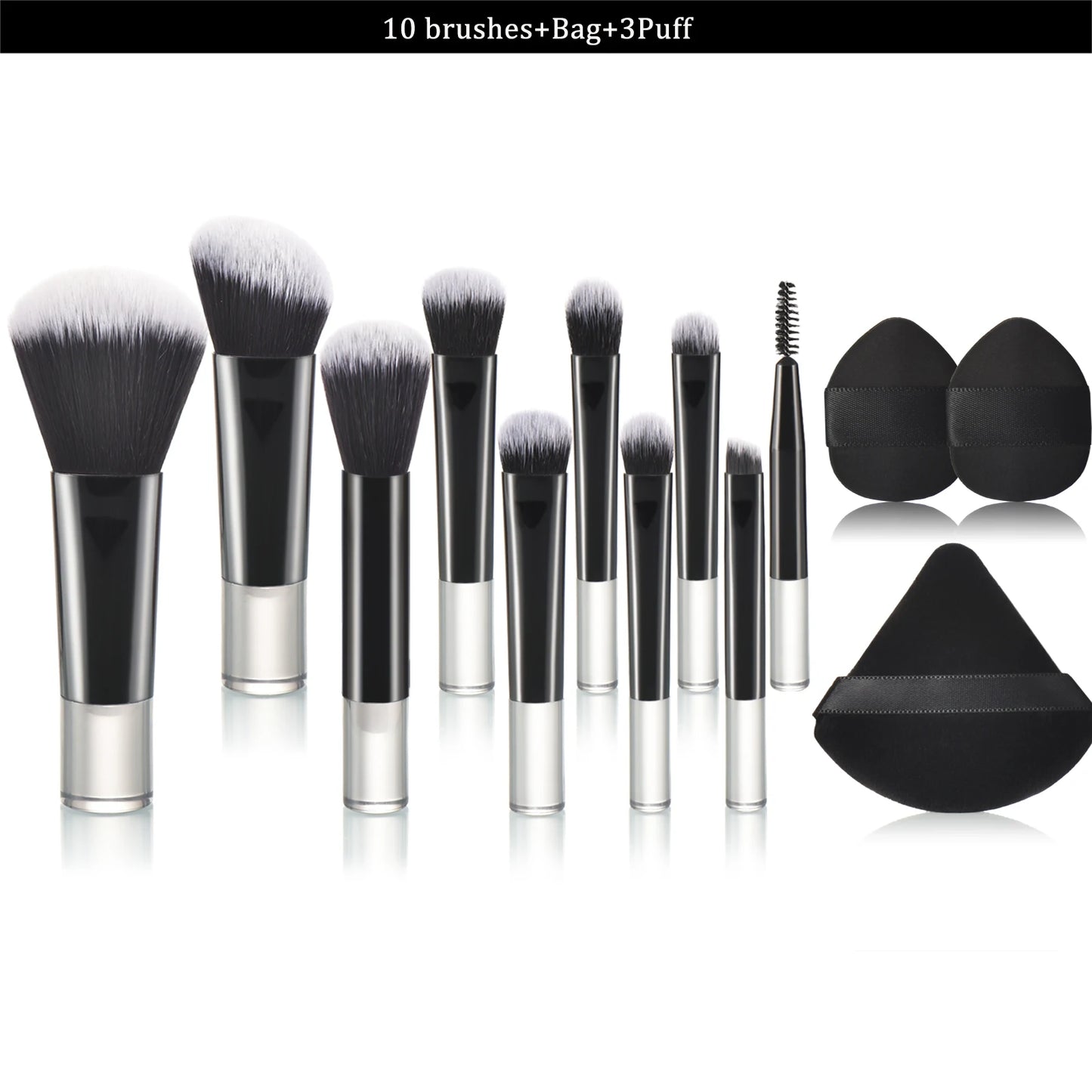 Set of 10 pink mini makeup brushes from amzzonstore, portable palm-sized tools for professional makeup application.