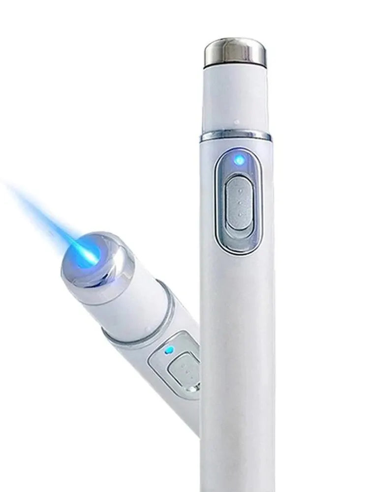 Amzzon.store electric eye massager wand with blue light therapy, facial skin care device for reducing dark circles and eye bags.