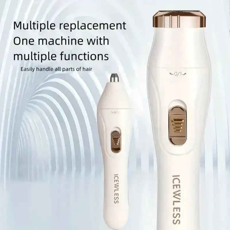 Electric 3-in-1 hair removal set by amzzonstore with nose hair trimmer, underarm and leg hair removal device, USB rechargeable.