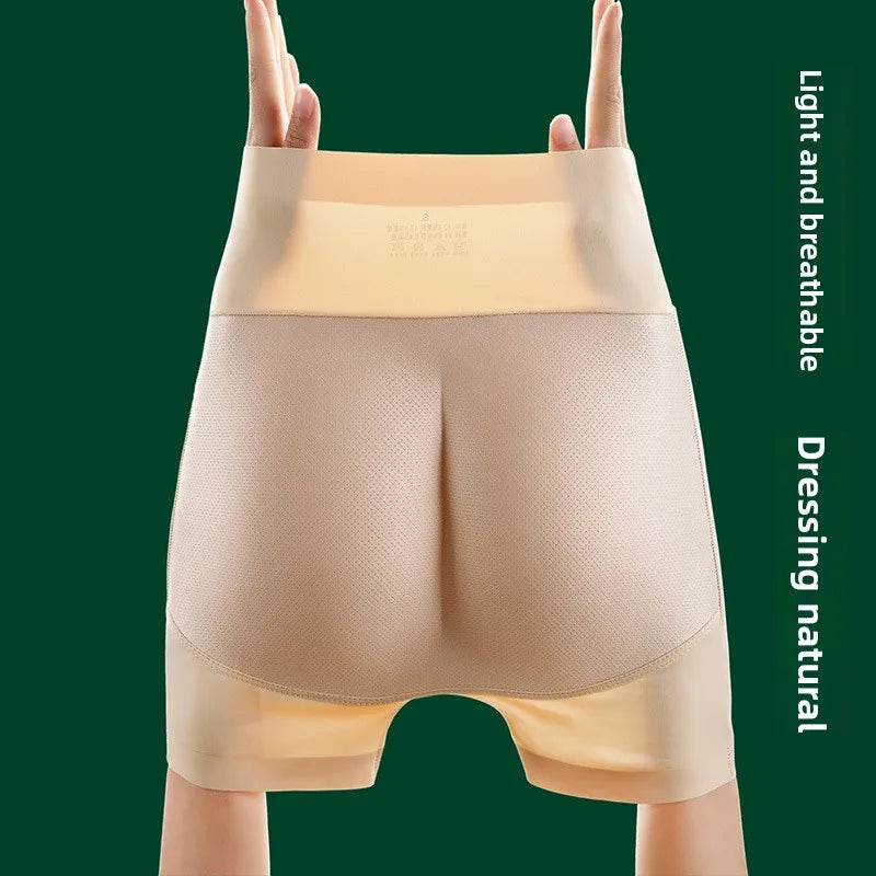 Women’s body shaper butt lifter panties in black, seamless design with high waist for shaping and enhancing curves.