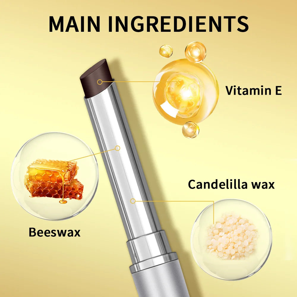 Set of four honey-colored lip balms by amzzonstore, long-lasting moisturizing lipstick and lip plumper for nourishing lip care.