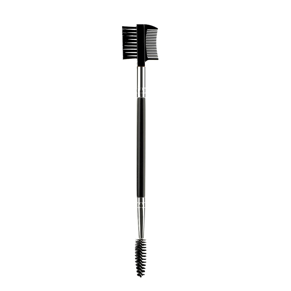 Set of 3 eyebrow and eyelash shaper brushes with double heads and spoolie tips for makeup grooming, by amzzonstore.