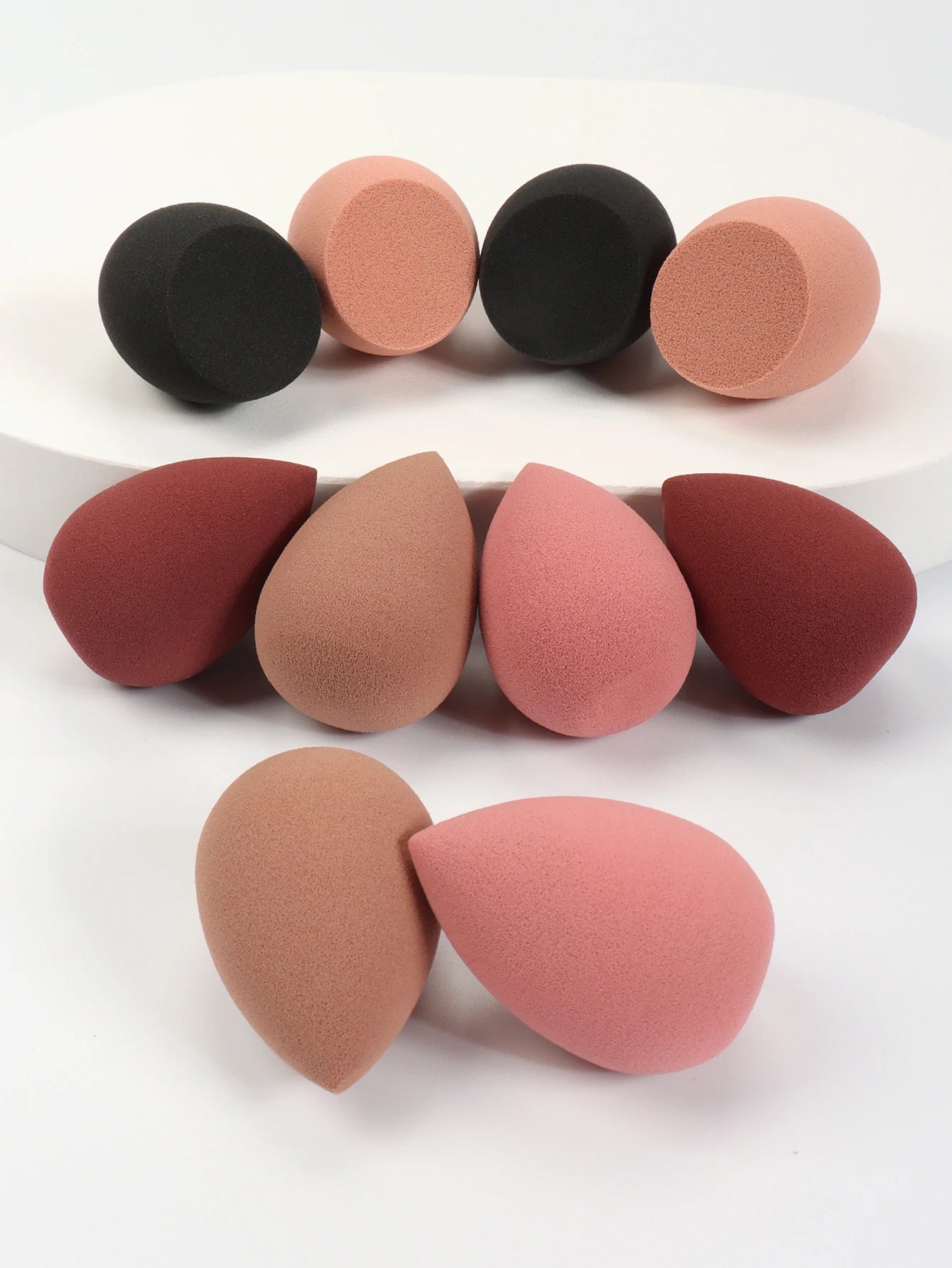 Set of 10 mini makeup sponges by amzzonstore, soft beauty powder and foundation puffs for smooth concealer and liquid makeup application