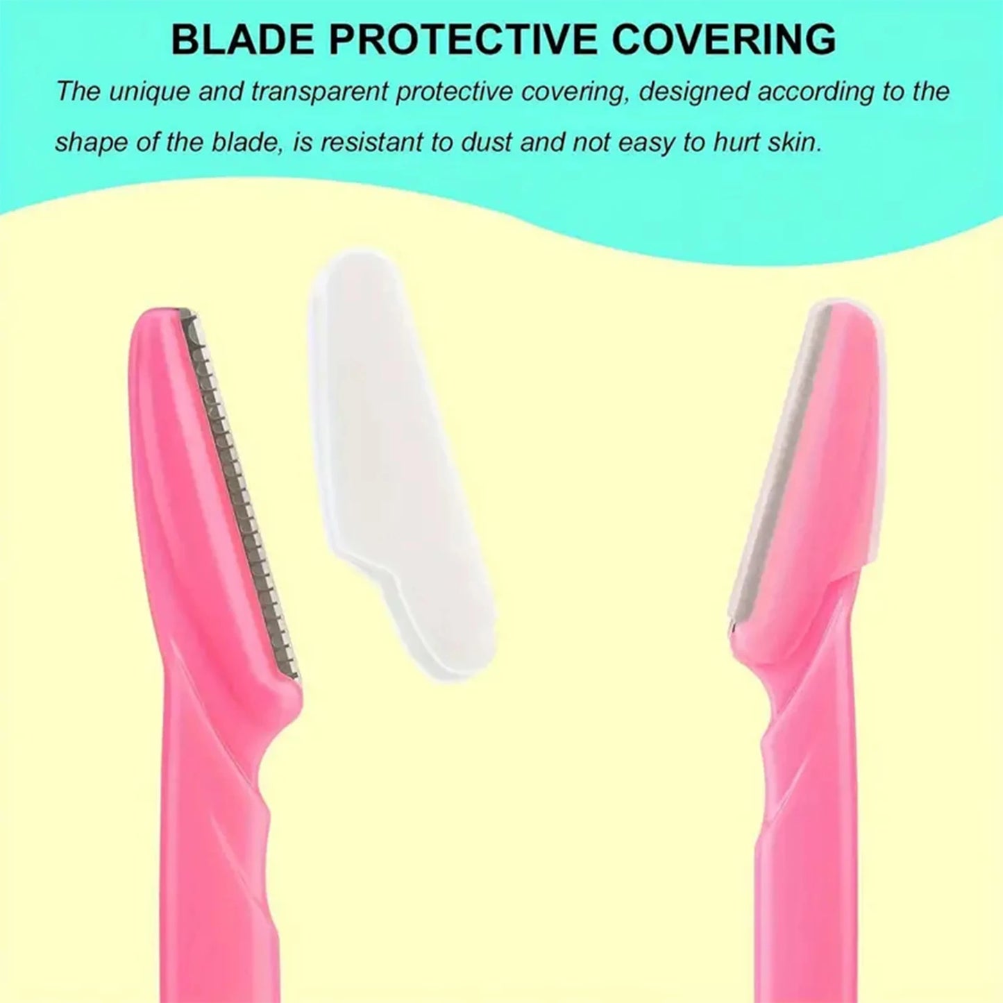 Amzzon.store eyebrow and face razor set for women and men with protective cover, safe dermaplaning shaver for personal hair removal