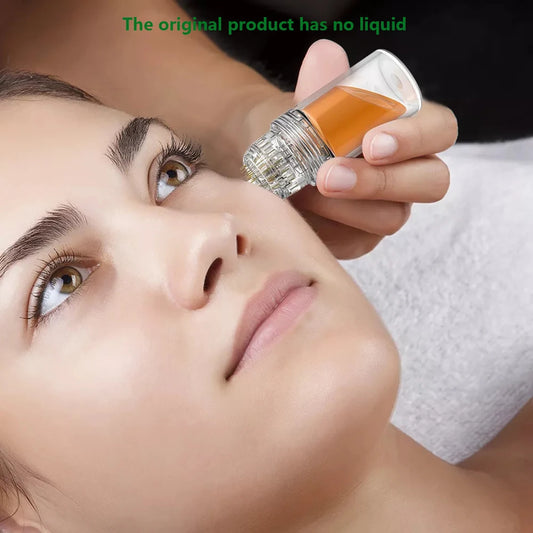 20-pin golden titanium microneedling stamp applicator for skin care, reusable micro needle therapy from amzzonstore.