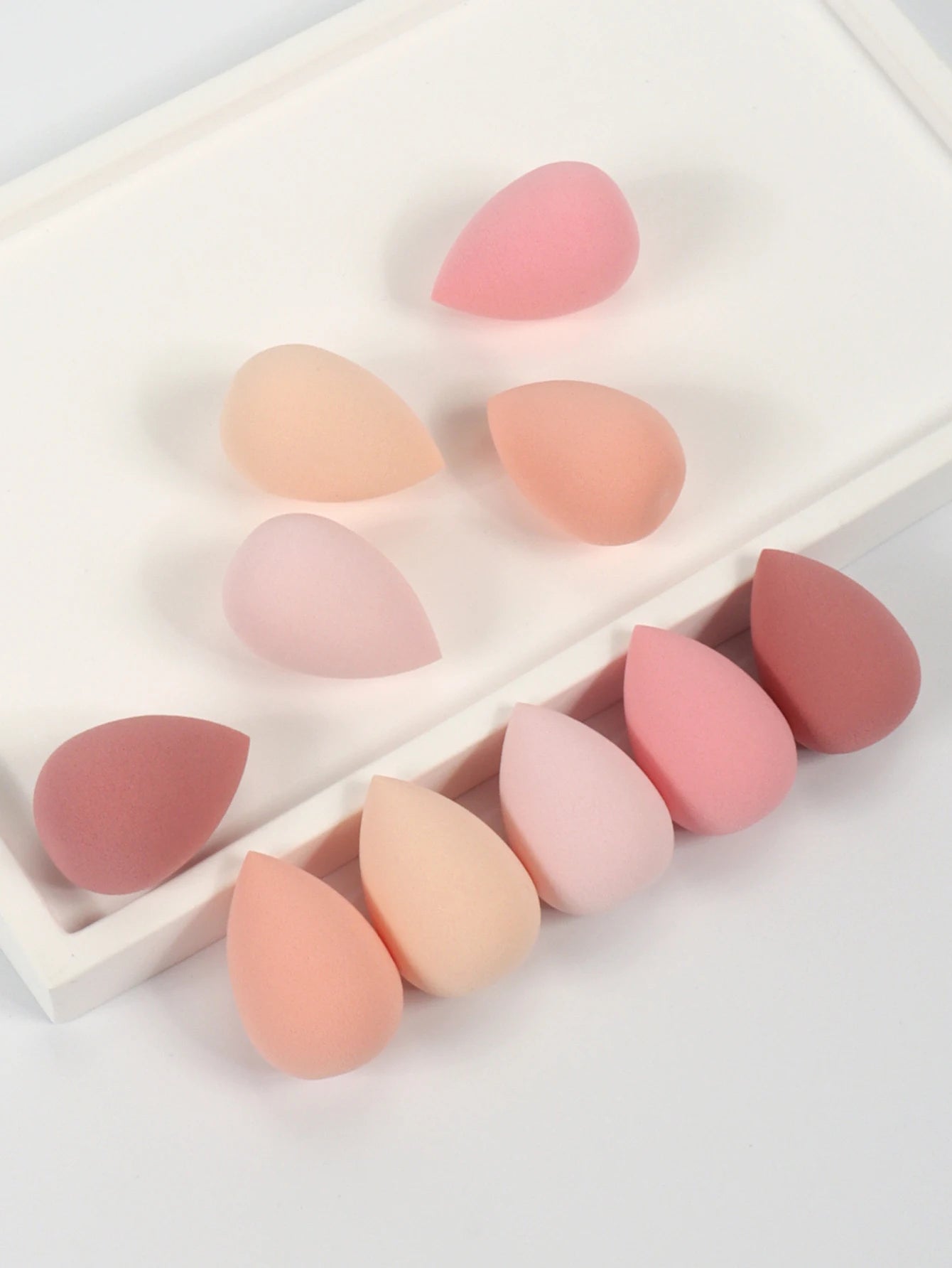 Set of 10 mini makeup sponge powder puffs for foundation, concealer, and face application by amzzonstore.