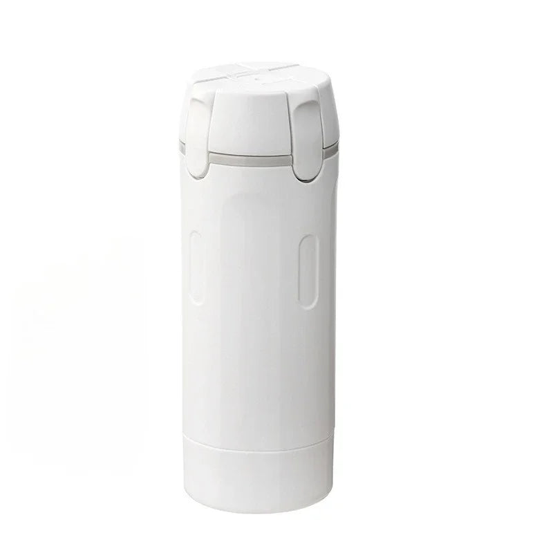 Amzzonstore 4-in-1 emulsion dispenser bottle for travel, minimalist toiletry container with labels and multiple compartments.