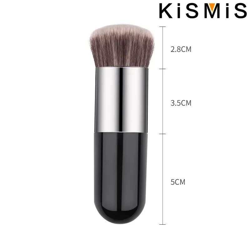Set of professional flat cream makeup brushes by amzzonstore including face, cheek, contour, blusher, and foundation brushes for flawless application