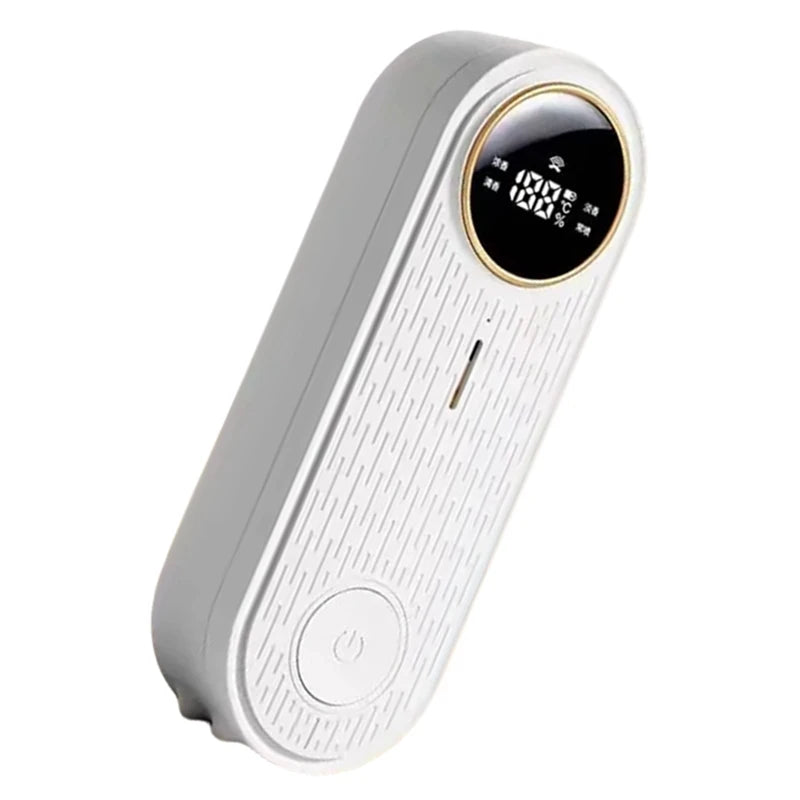 Amzzonstore A71Z intelligent aromatherapy humidifier releasing fresh air and fragrance in a bedroom setting with a modern design.
