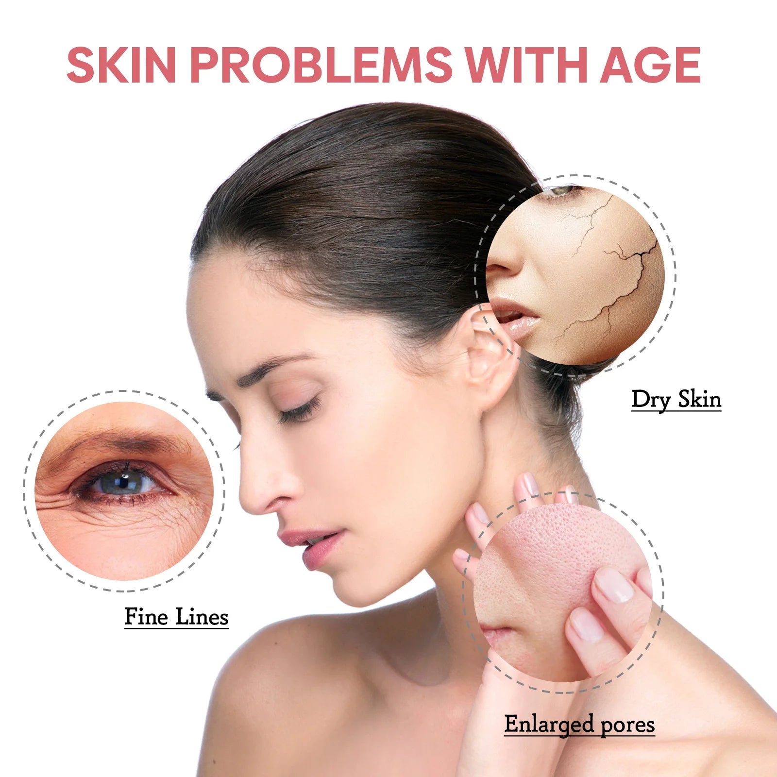 Jaysuing 5-in-1 face serum bottle with dropper, promoting anti-aging, firming, and deep hydration for youthful skin.