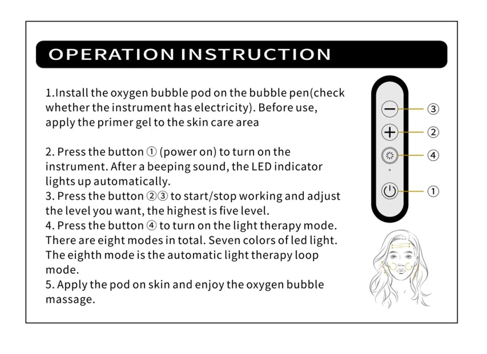 Portable CO2 oxygen bubble facial cleansing device by amzzonstore with rechargeable exfoliating hand-held spa machine.