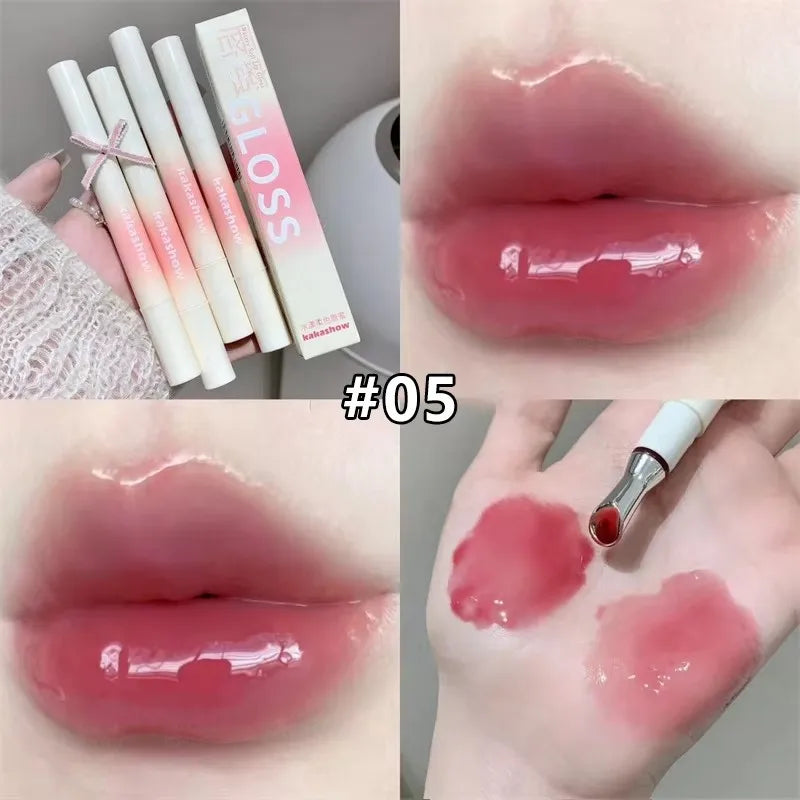 Metal Head Ice Diamond Essence Lip Tint from amzzonstore, water-light glass lip gloss showing a glossy, moisturizing lip care product.