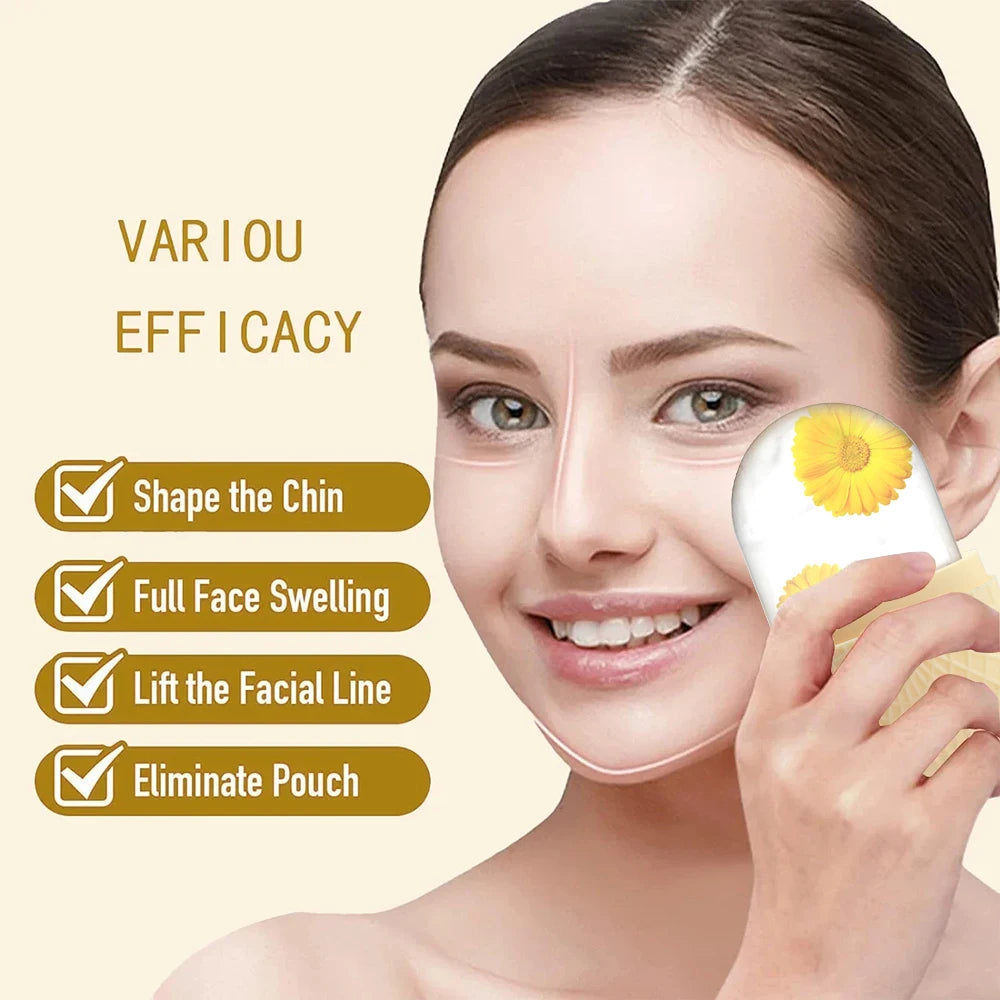 Silicone ice roller for face and eyes by amzzonstore, cooling, reusable facial skin care tool with leak-proof design