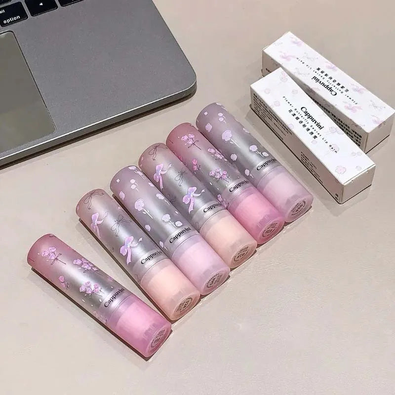 Amzzonstore water light round tube lip gloss with natural nude peach tint, glossy finish, moisturizing jelly lipstick.