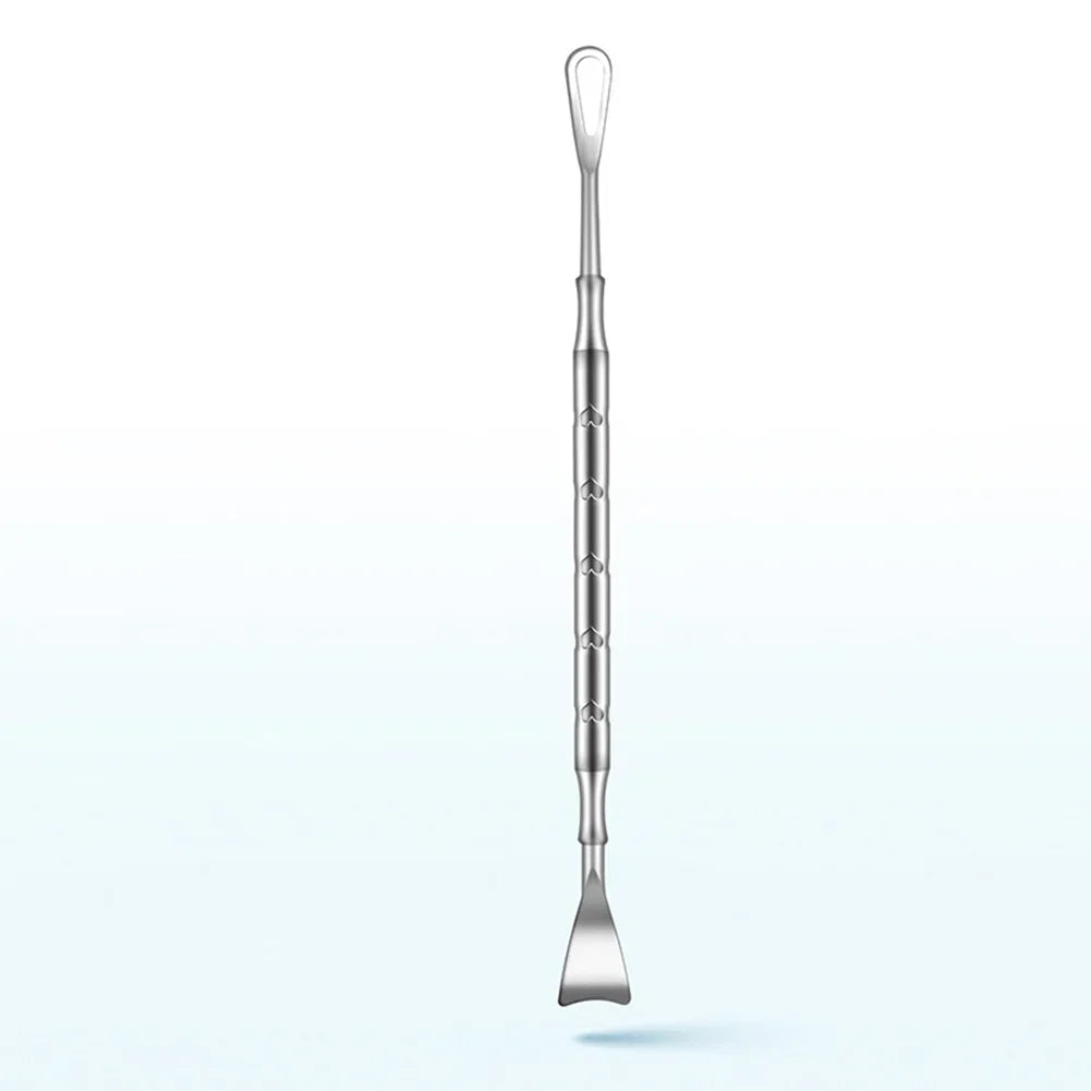 Double head stainless steel blackhead remover tool from amzzonstore, featuring blackhead and blemish extraction tips for facial skin.